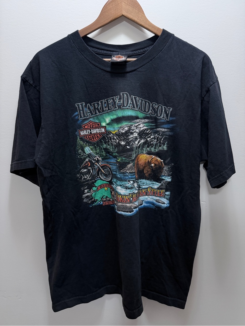 Harley-Davidson TAKU JUNEAU ALASKA Men's Black Graphic Logo T-Shirt XL